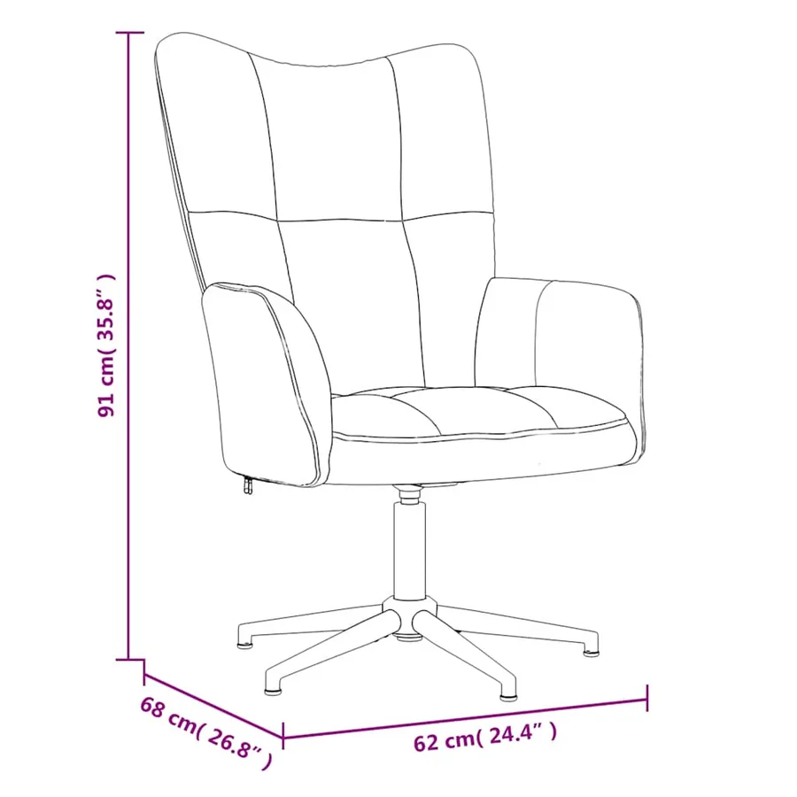 Chaise de relaxation Vert clair Velours - 8