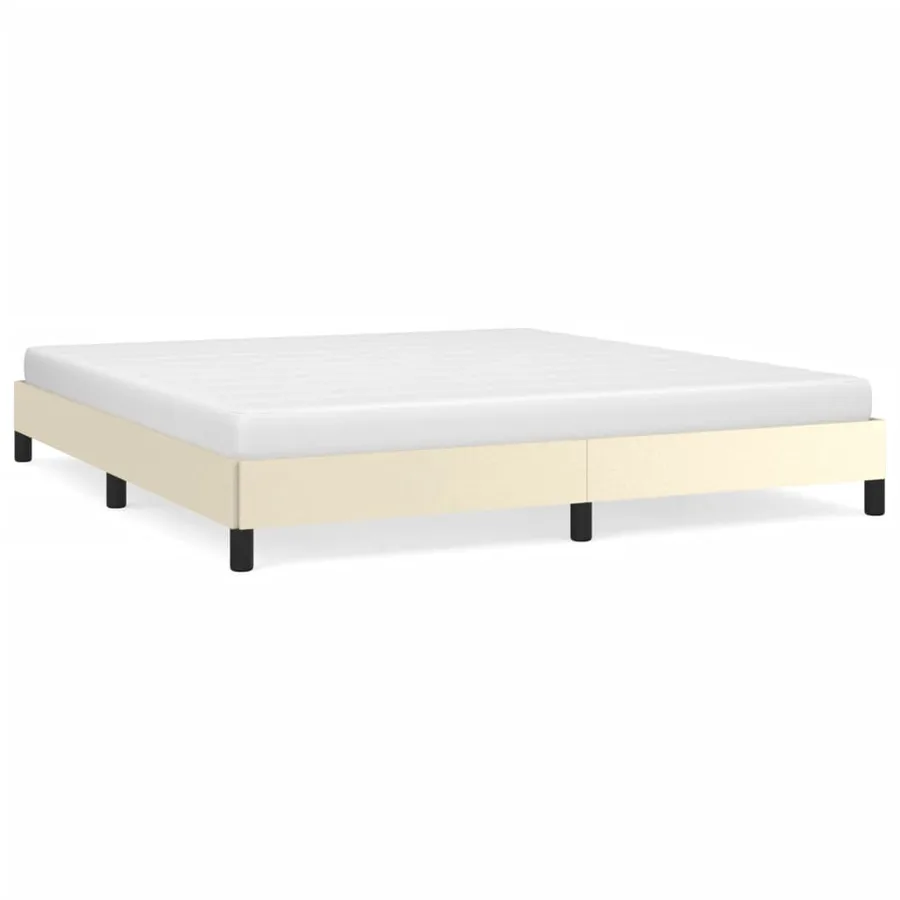 Cadre de lit sans matelas crème 180x200 cm similicuir - 2