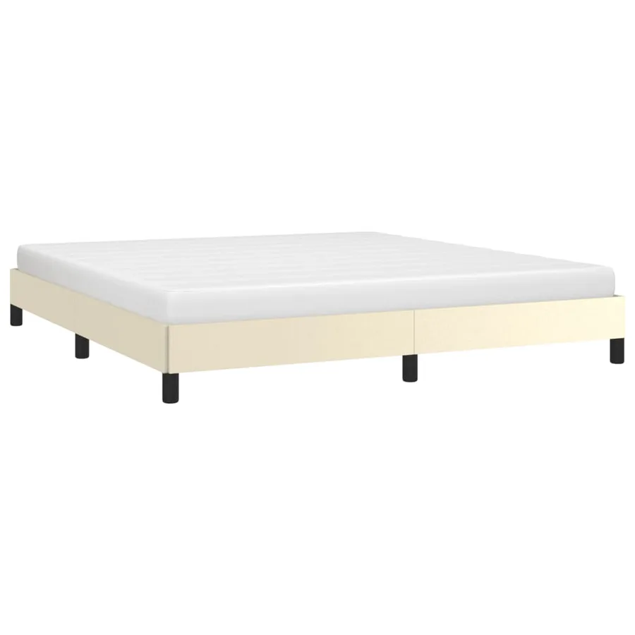 Cadre de lit sans matelas crème 180x200 cm similicuir - 3
