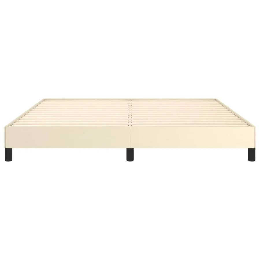 Cadre de lit sans matelas crème 180x200 cm similicuir - 5