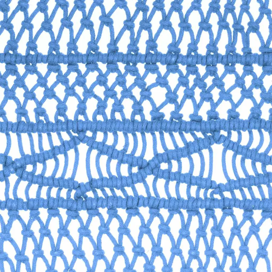 Rideau en macramé Bleu 140x240 cm Coton - 4