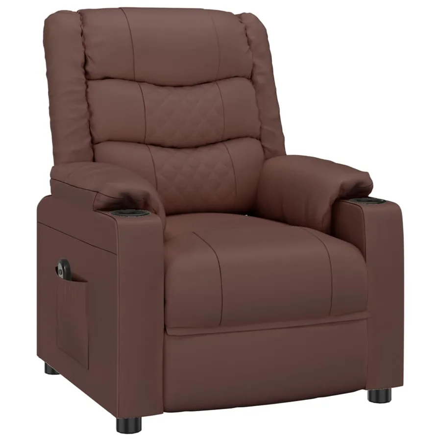 Fauteuil inclinable électrique Marron Similicuir - 3