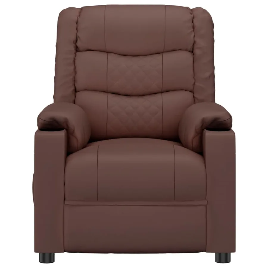 Fauteuil inclinable électrique Marron Similicuir - 4