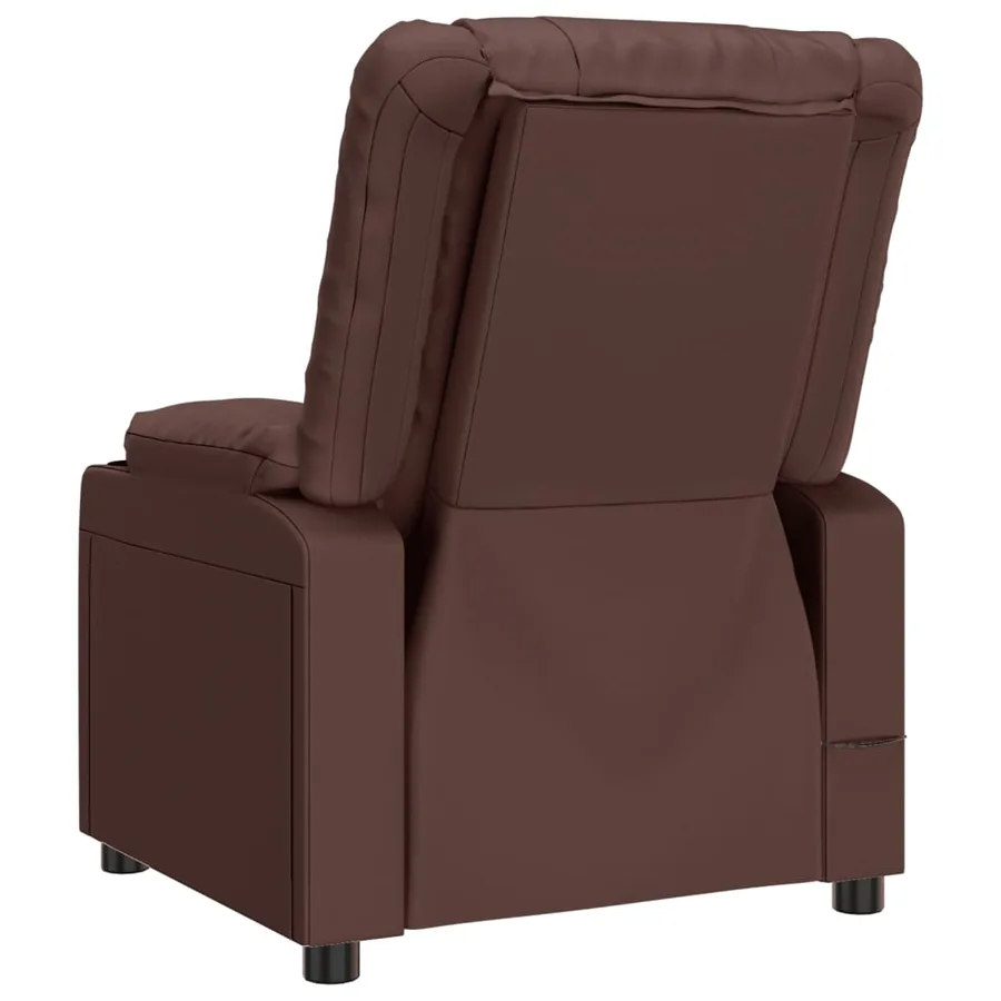 Fauteuil inclinable électrique Marron Similicuir - 6