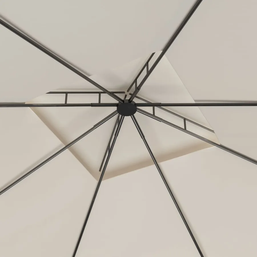 Belvédère 3x3x2,7 m Crème 160 g/m² - 4
