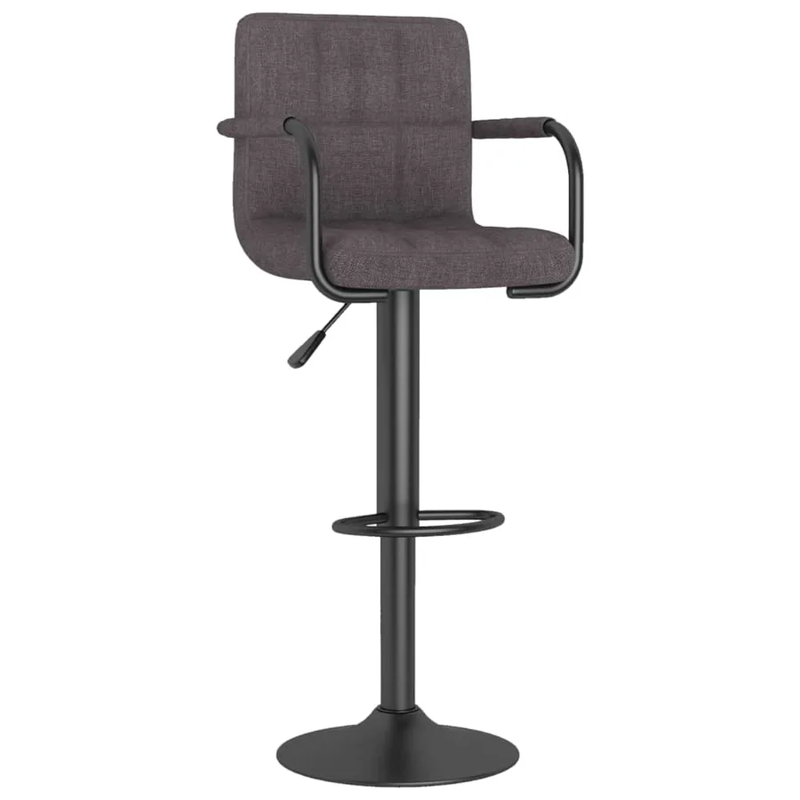 Tabourets de bar lot de 2 taupe tissu - 3