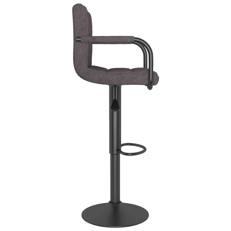 Tabourets de bar lot de 2 taupe tissu - 5