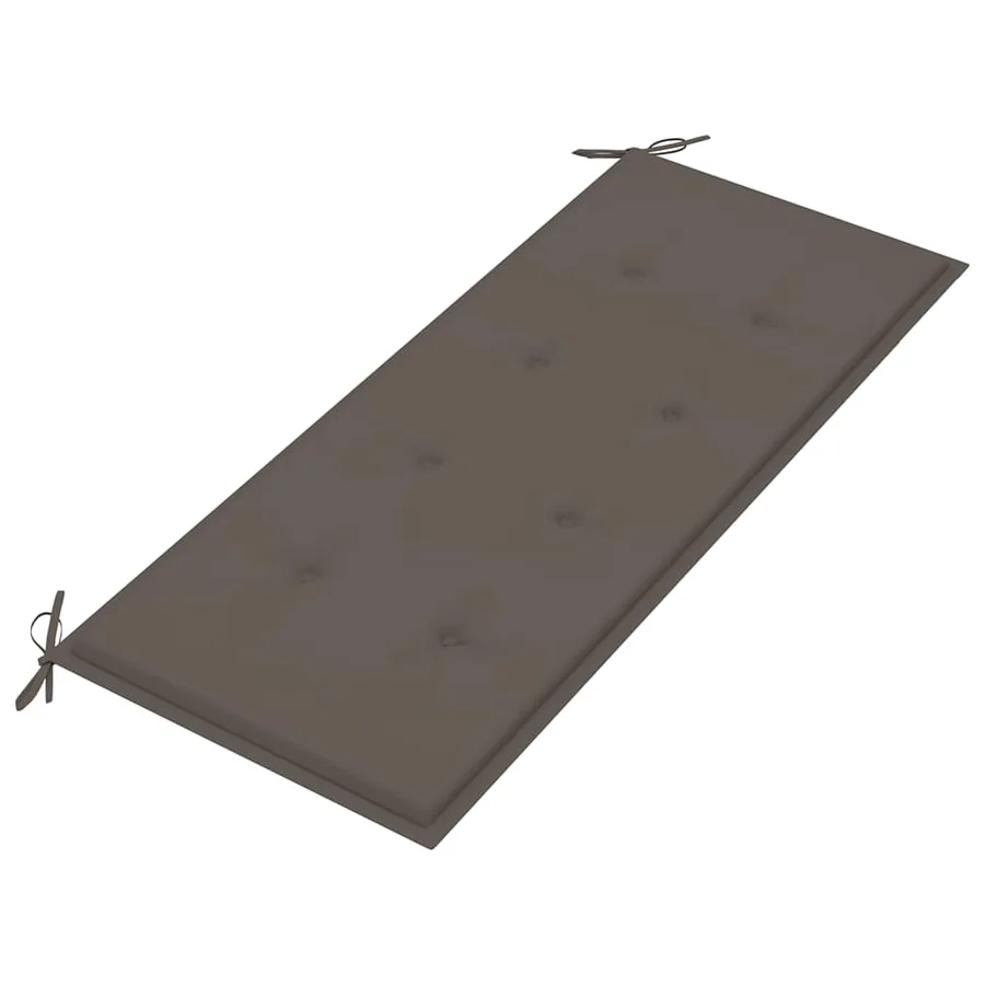 Banc de jardin 2 places avec coussin 120 cm Gris Eucalyptus - 7