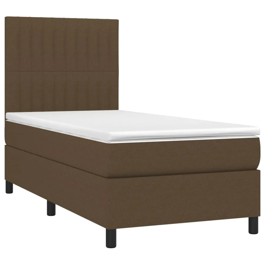 Sommier à lattes de lit avec matelas Marron foncé 80x200 cm - 3