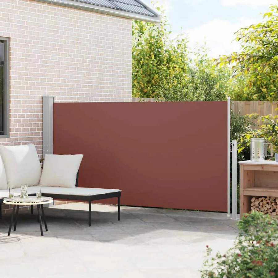 Auvent latéral rétractable de patio 160 x 300 cm Marron - 3