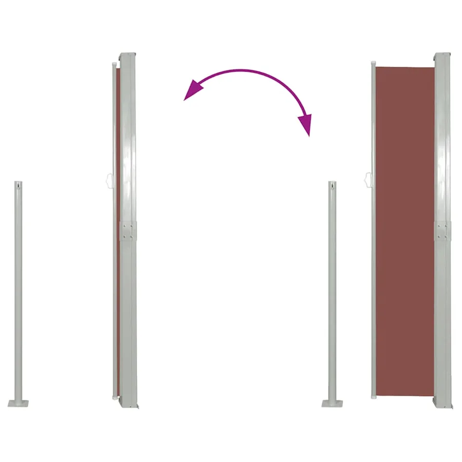 Auvent latéral rétractable de patio 160 x 300 cm Marron - 7