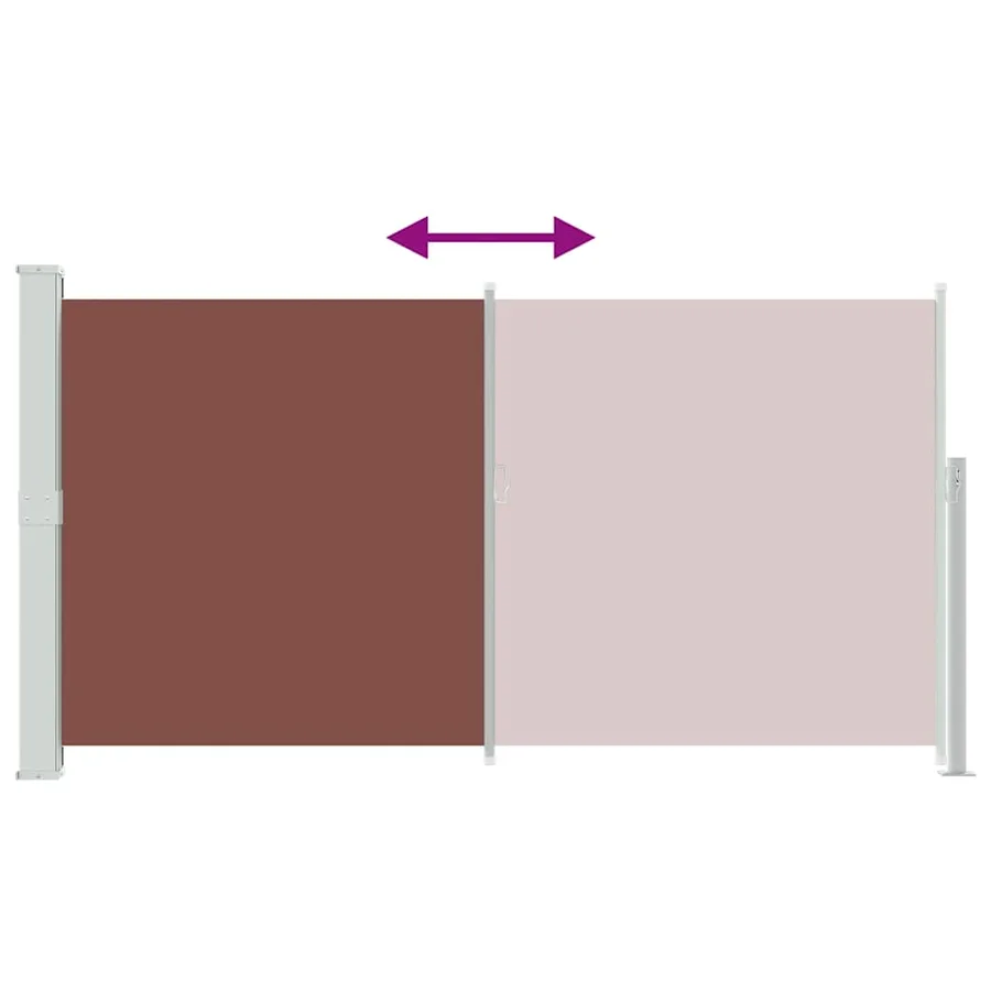 Auvent latéral rétractable de patio 160 x 300 cm Marron - 8
