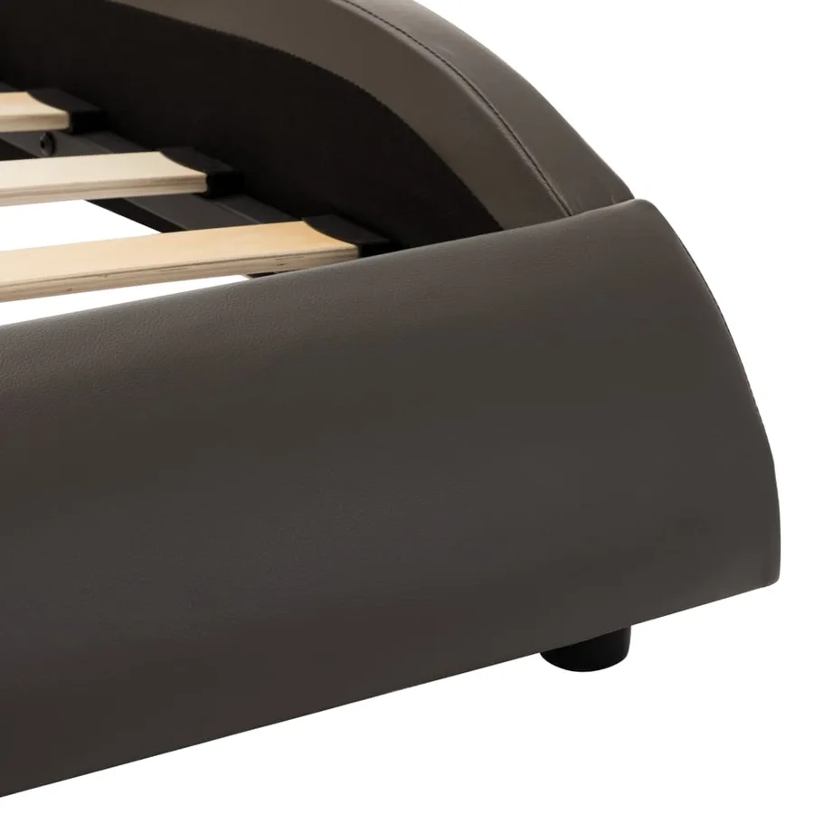 Cadre de lit avec LED sans matelas Gris et blanc 120 x 190 cm - 8