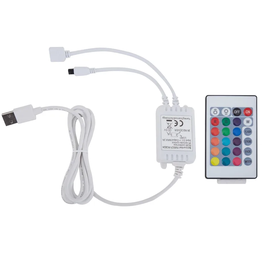 Cadre de lit avec LED sans matelas Gris et blanc 120 x 190 cm - 9
