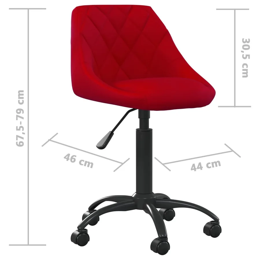 Chaise de salle à manger Rouge bordeaux Velours - 8