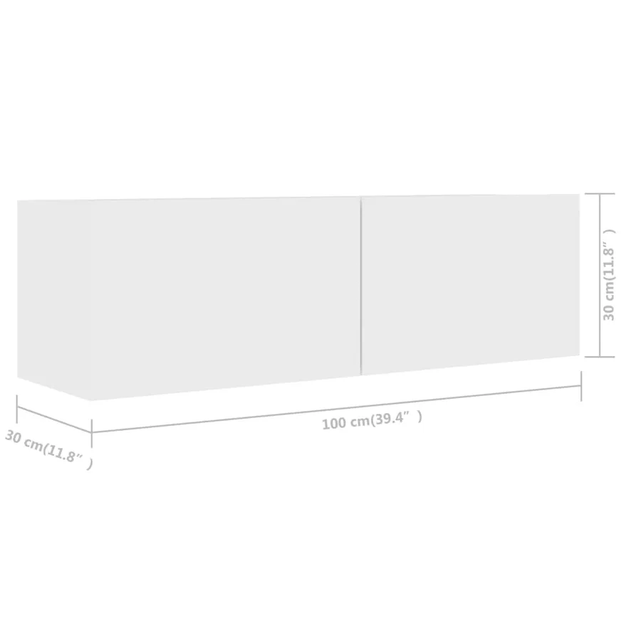 Ensemble de meuble TV 5 pcs Blanc Bois d'ingénierie - 6