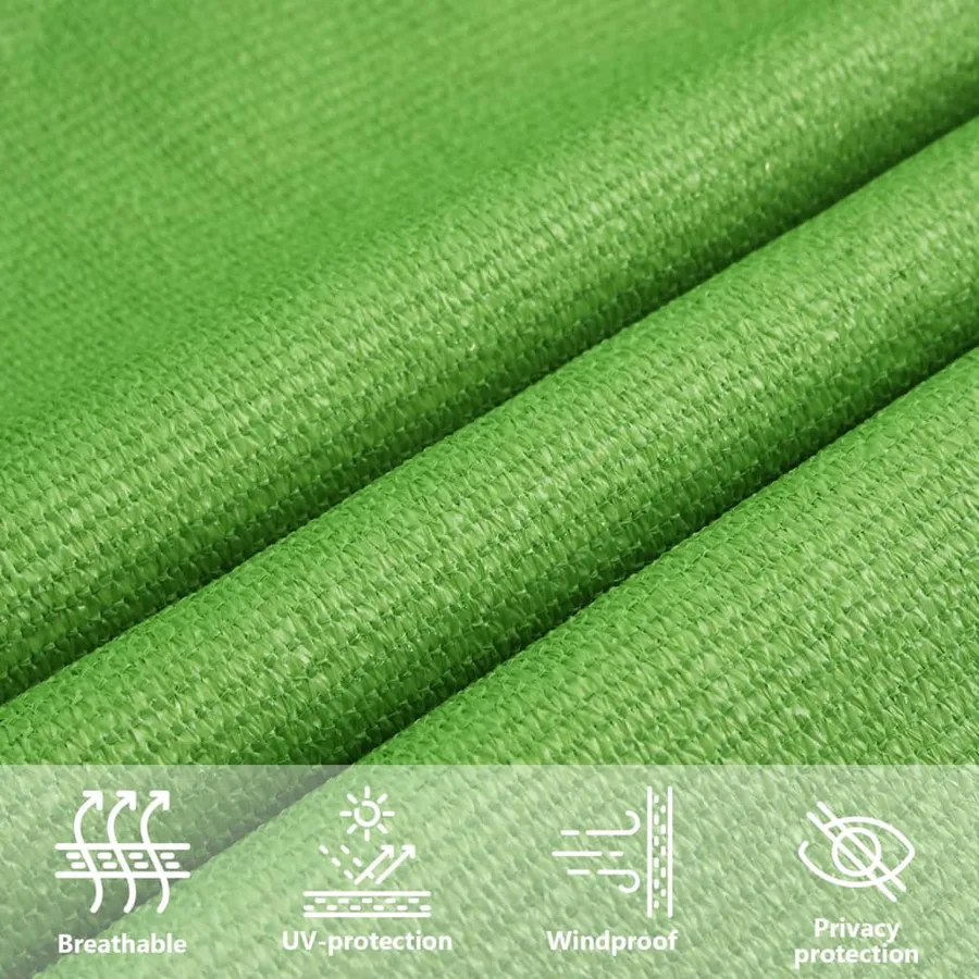 Voile d'ombrage 160 g/m² Vert clair 5x7 m PEHD - 11