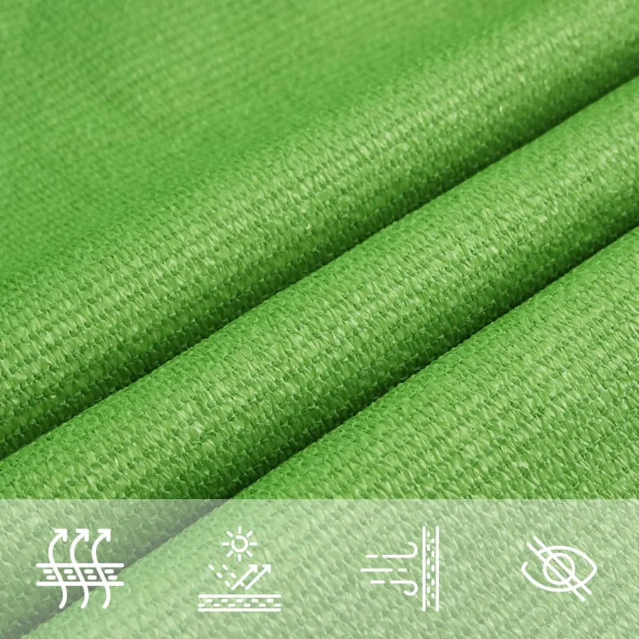 Voile d'ombrage 160 g/m² Vert clair 5x7 m PEHD - 5
