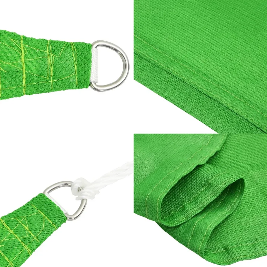 Voile d'ombrage 160 g/m² Vert clair 5x7 m PEHD - 7