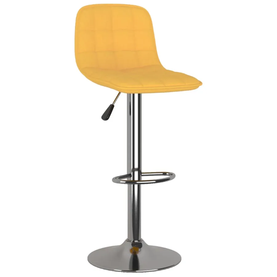 Tabourets de bar lot de 2 jaune tissu - 3