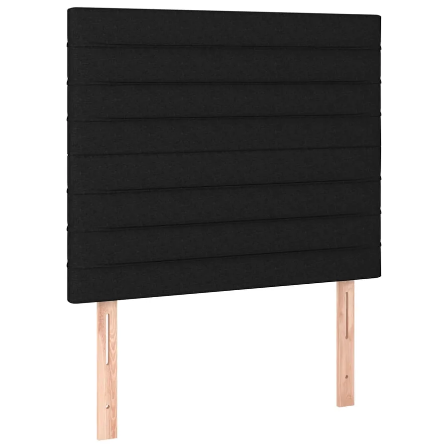 Sommier à lattes de lit avec matelas Noir 90x200 cm Tissu - 5