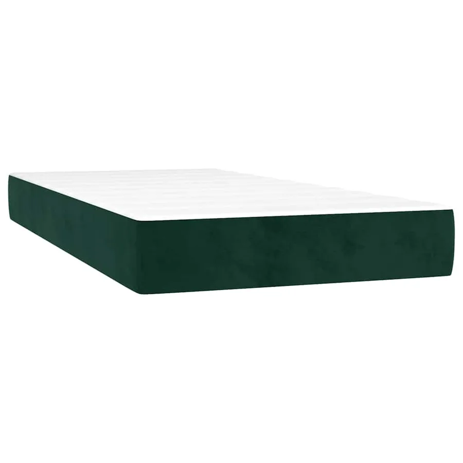 Sommier à lattes de lit avec matelas Vert foncé 90x200 cm - 5