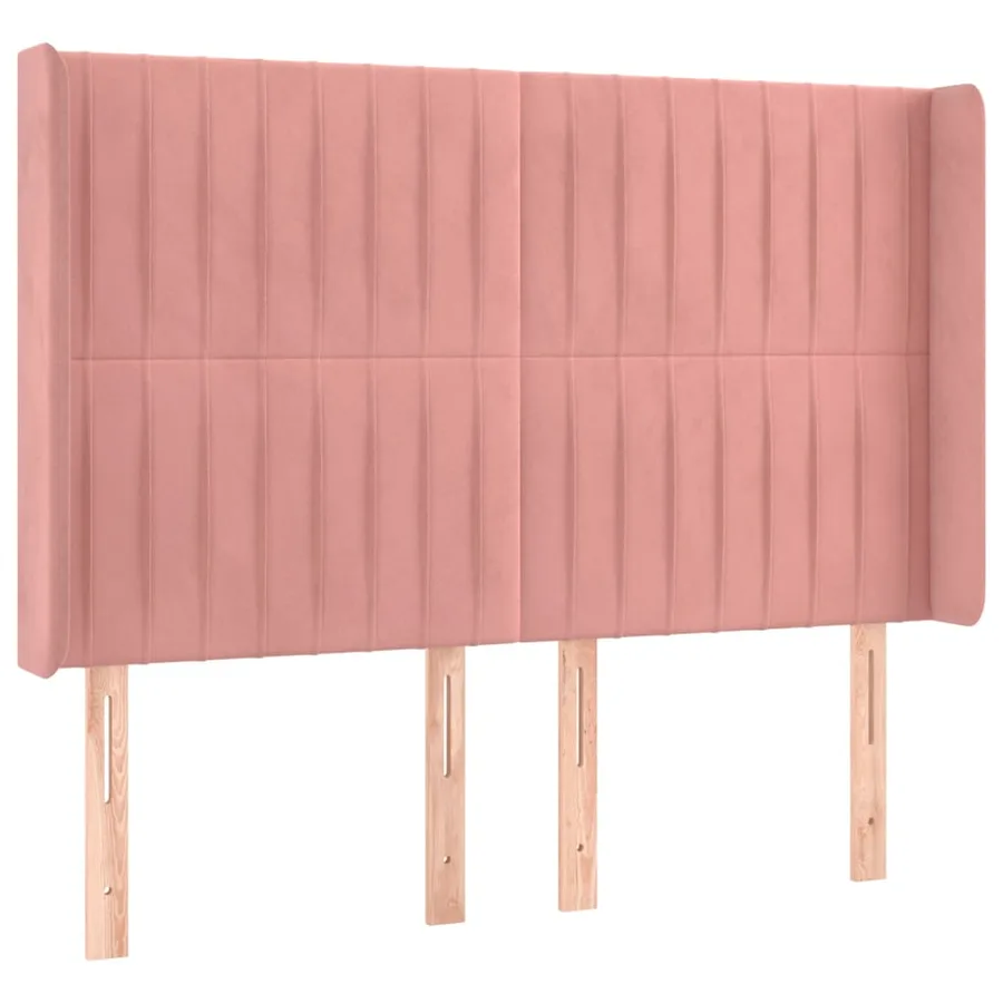 Tête de lit à LED Rose 147x16x118/128 cm Velours - 3