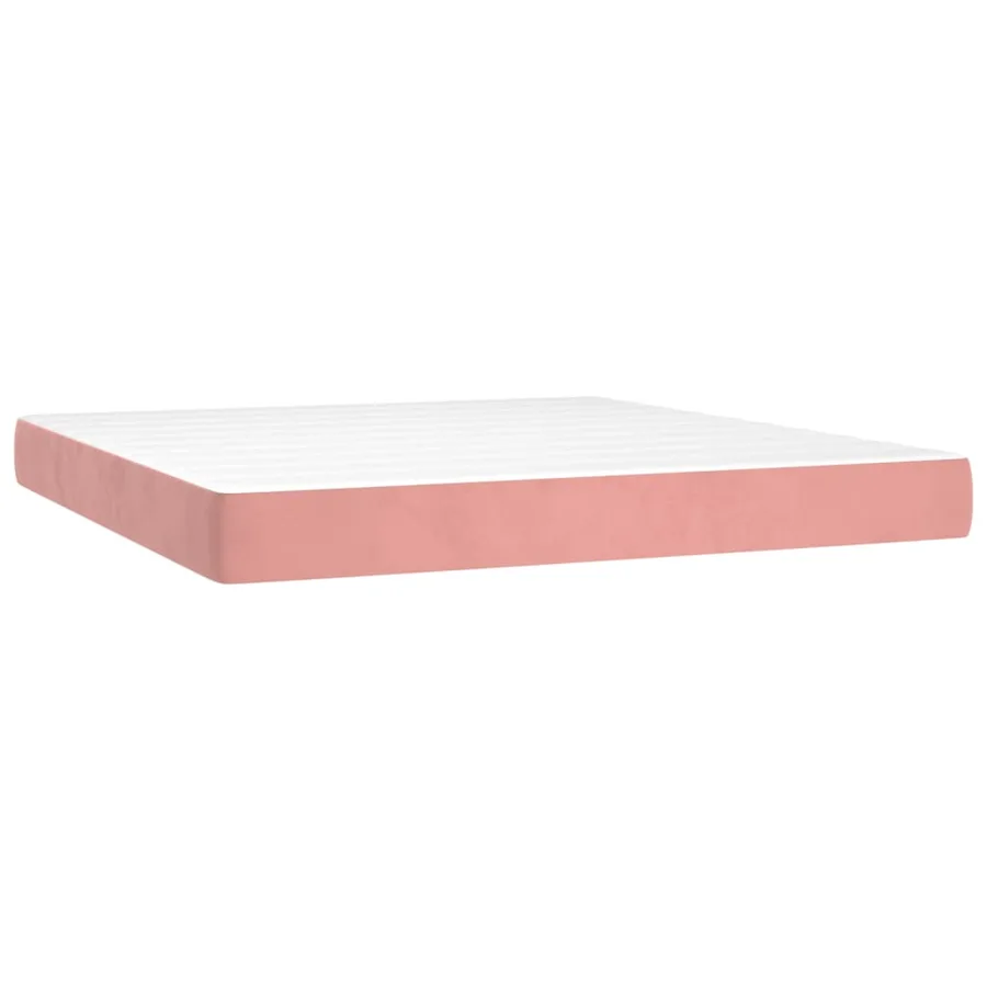 Sommier à lattes de lit avec matelas Rose 160x200 cm Velours - 6