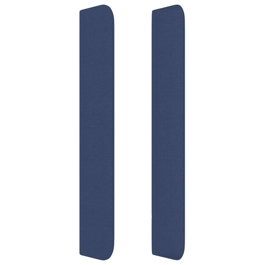 Tête de lit avec oreilles Bleu 163x16x118/128 cm Tissu - 4