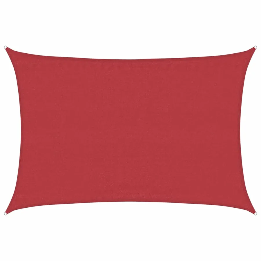 Voile d'ombrage 160 g/m² Rouge 5x7 m PEHD - 2