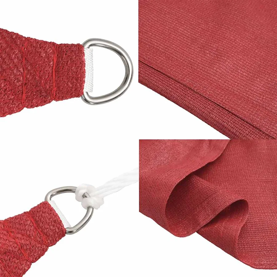 Voile d'ombrage 160 g/m² Rouge 5x7 m PEHD - 6