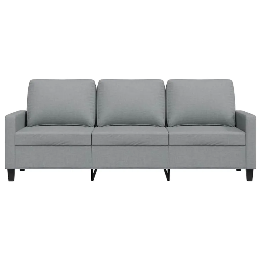 Canapé à 3 places Gris clair 180 cm Tissu - 4
