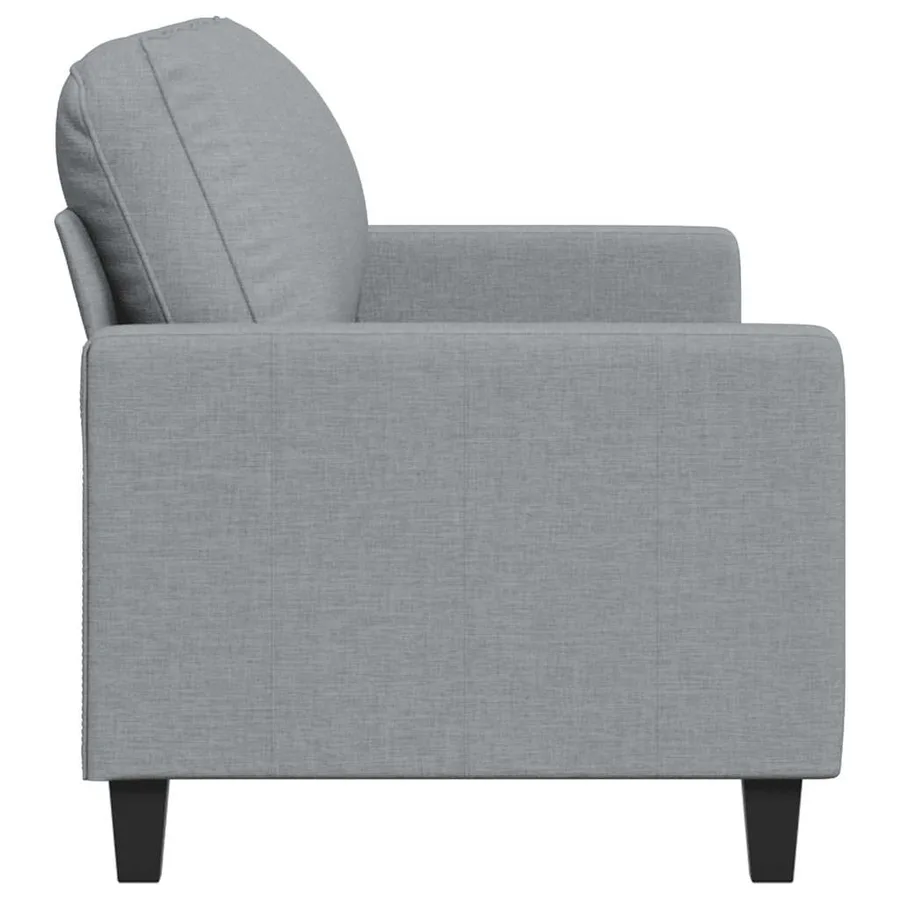 Canapé à 3 places Gris clair 180 cm Tissu - 5