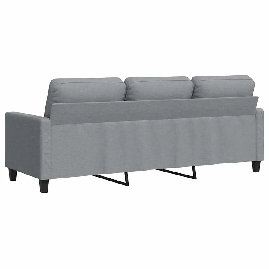 Canapé à 3 places Gris clair 180 cm Tissu - 6