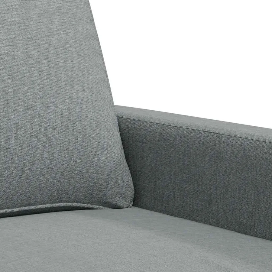 Canapé à 3 places Gris clair 180 cm Tissu - 7