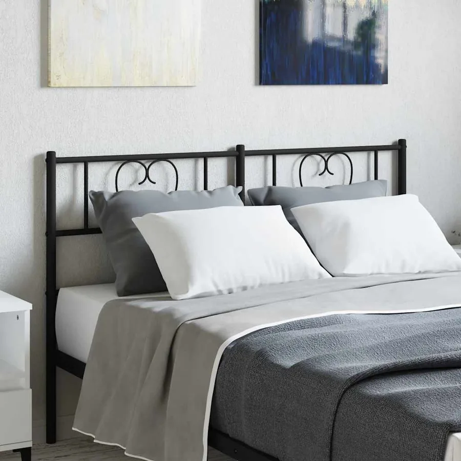 Tête de lit de remplacement métal noir 150 cm