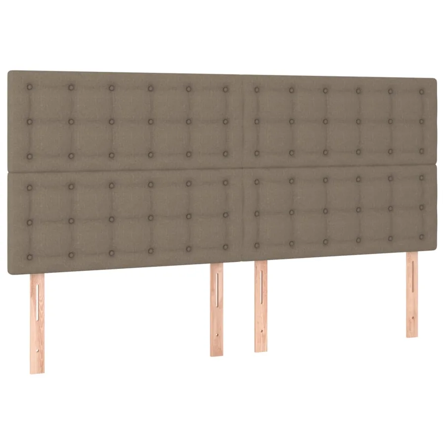 Sommier à lattes de lit avec matelas Taupe 160x200 cm Tissu - 6