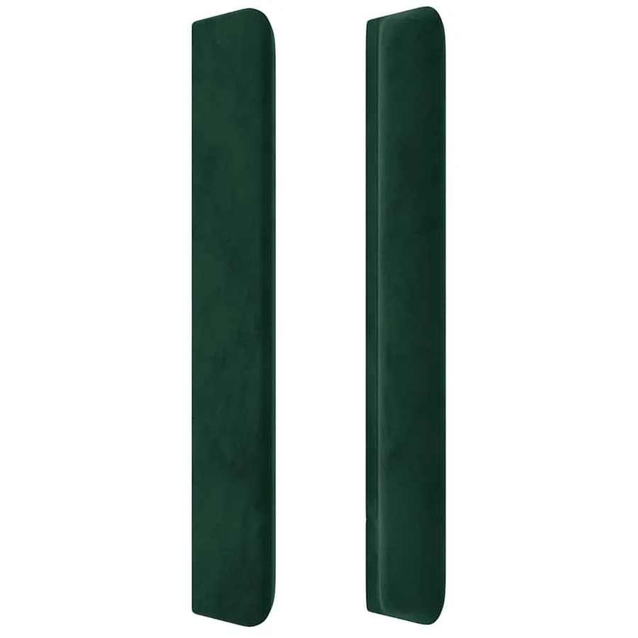 Tête de lit avec oreilles Vert foncé 203x16x118/128 cm Velours - 4