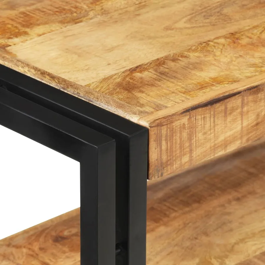 Table console 120x30x75 cm Bois de manguier brut - 4