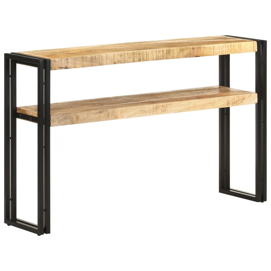 Table console 120x30x75 cm Bois de manguier brut - 8