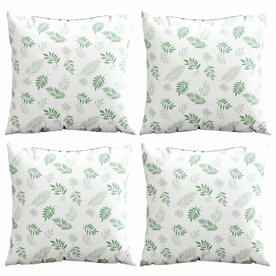 Coussins Éparpillés Feuille 4 pcs Motif feuille 50 x 50 cm - 2