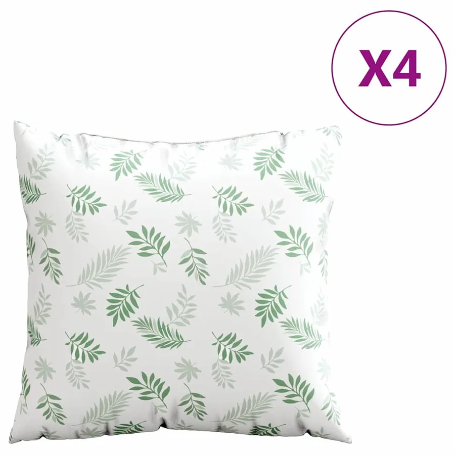 Coussins Éparpillés Feuille 4 pcs Motif feuille 50 x 50 cm - 3