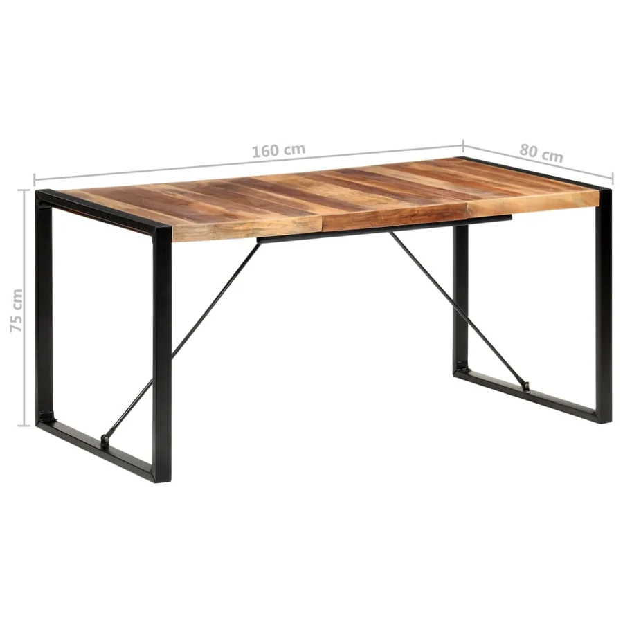 Table à manger 160x80x75 cm bois massif - 6