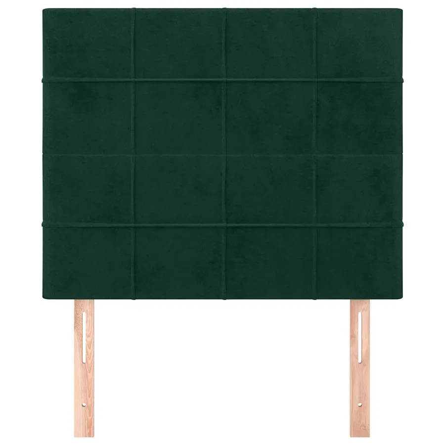 Tête de lit Vert foncé 100x5x118/128 cm Velours - 3