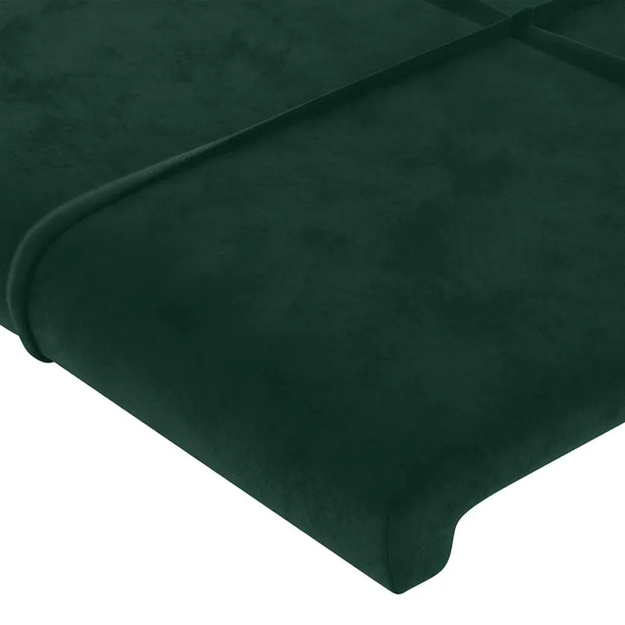 Tête de lit Vert foncé 100x5x118/128 cm Velours - 4