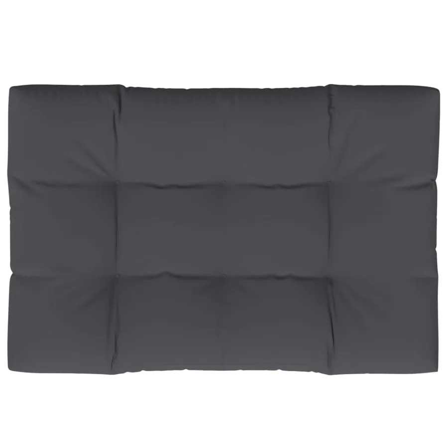 Coussin de palette anthracite 120x80x12 cm tissu - 6