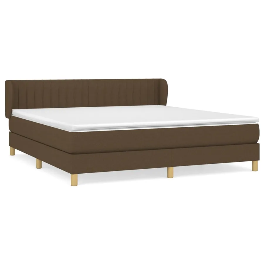 Sommier à lattes de lit avec matelas Marron foncé 160x200 cm - 2