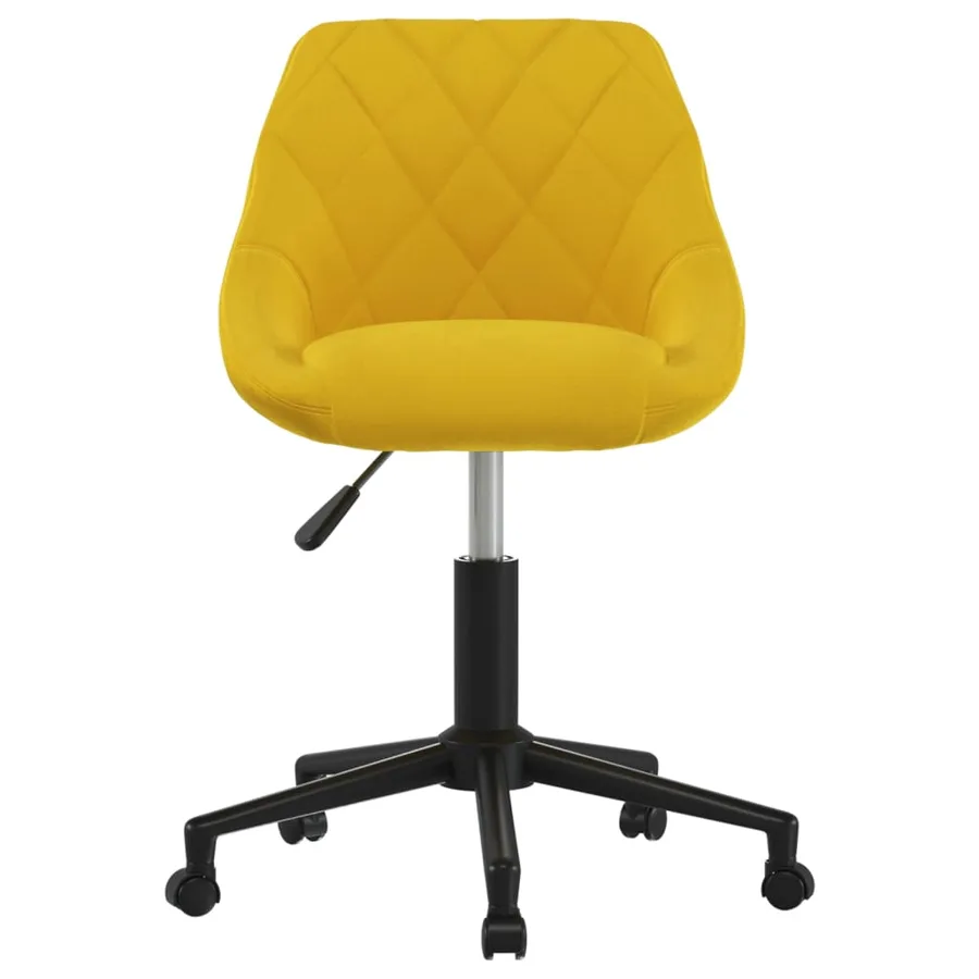 Chaise pivotante de salle à manger Jaune moutarde Velours - 2
