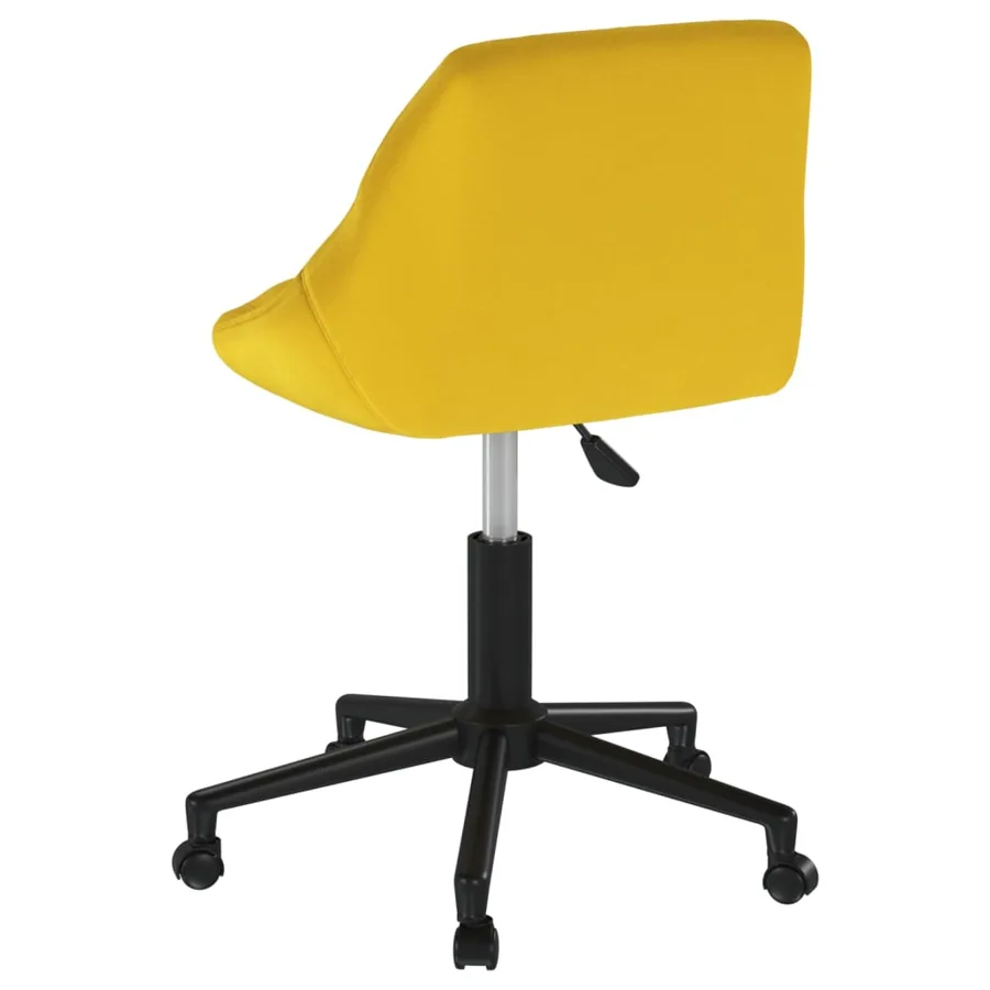 Chaise pivotante de salle à manger Jaune moutarde Velours - 4