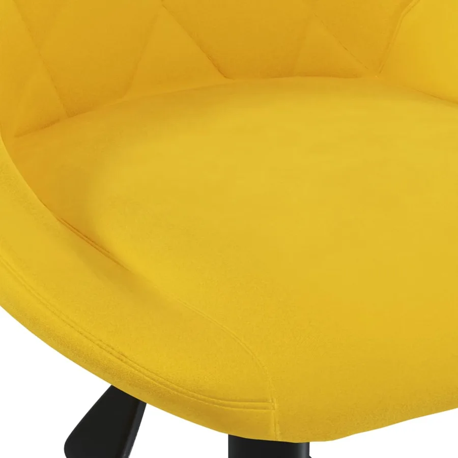 Chaise pivotante de salle à manger Jaune moutarde Velours - 6